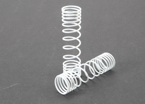 Traxxas Rear Shock Spring Set (White) (2)