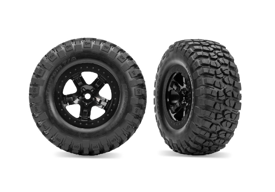 Traxxas SCT Black Wheels & BFGoodrich Tires (2)