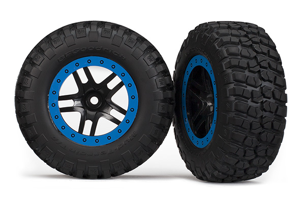 Traxxas Tires & wheels, assembled, glued - Click Image to Close