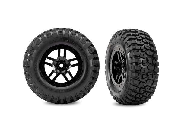 Traxxas SCT Black Split-Spoke Wheels & BFG Tires 2WD F (2)