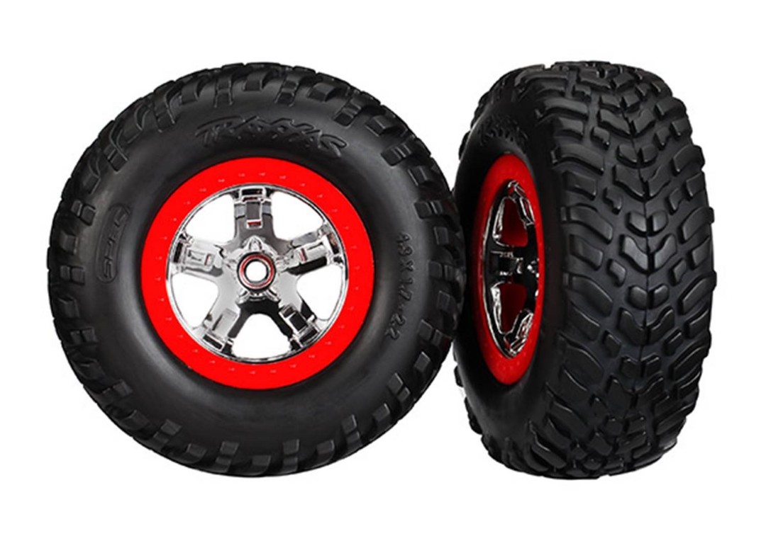 Traxxas Tires & wheels, assembled, glued - Click Image to Close