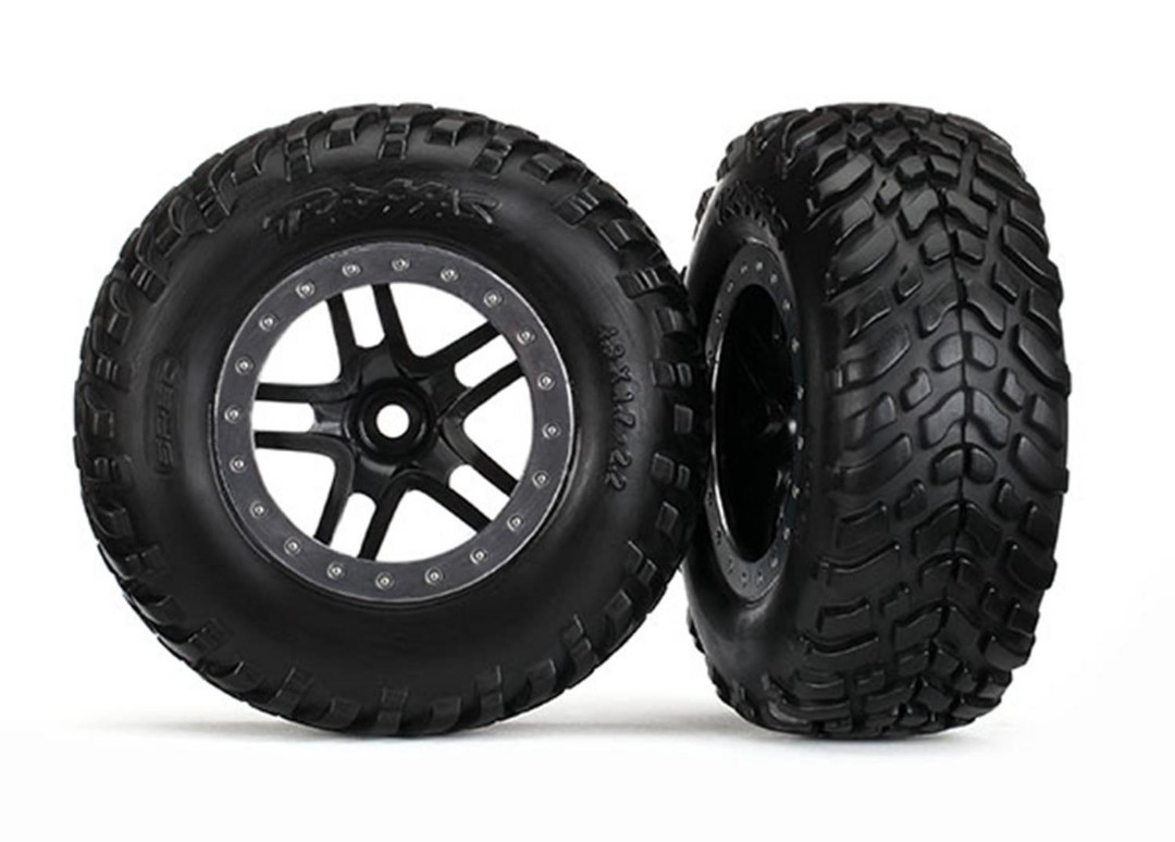 Traxxas Tires & wheels, assembled, glued - Click Image to Close