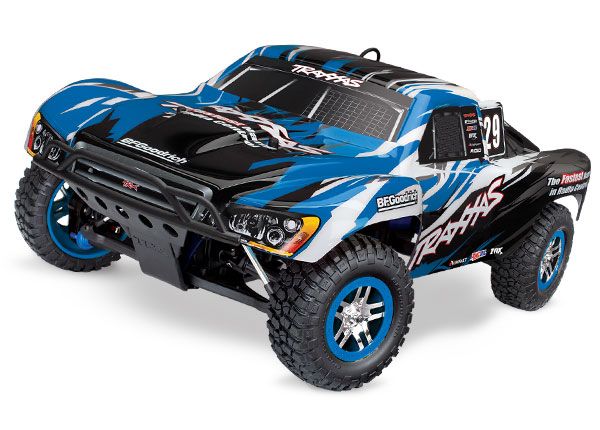 Traxxas Slayer Pro 4x4: 1/10-Scale Nitro-Powered 4wd Short Course Racing Truck With TQi Traxxas Link Enabled 2.4ghz Radio System & Traxxas Stability Management (TSM) - Blue