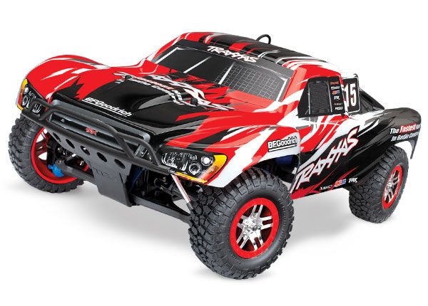 Traxxas Slayer Pro 4x4: 1/10-Scale Nitro-Powered 4wd - Red - Click Image to Close