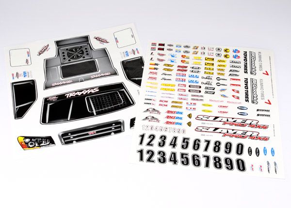 Traxxas Decal sheets, Slayer Pro 4X4