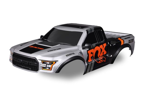 Traxxas Body, 2017 Raptor, Fox, heavy duty, clipless mounting - Click Image to Close