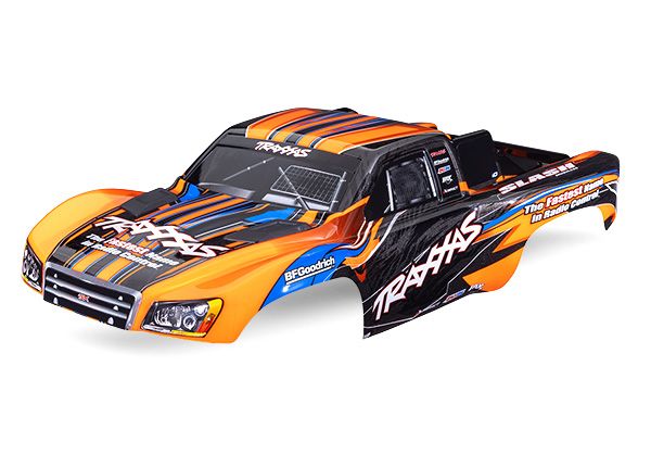 Traxxas Body, Slash® 2WD (also fits Slash® VXL & Slash® 4X4),orange (painted, decals applied) (assembled with front & rear latches for clipless mounting)