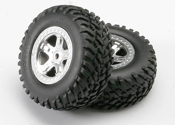 Traxxas Tires & wheels, assembled, glued - Click Image to Close