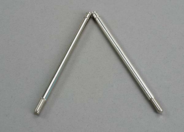 Traxxas Shock shafts, steel, chrome finish (rear) (2)