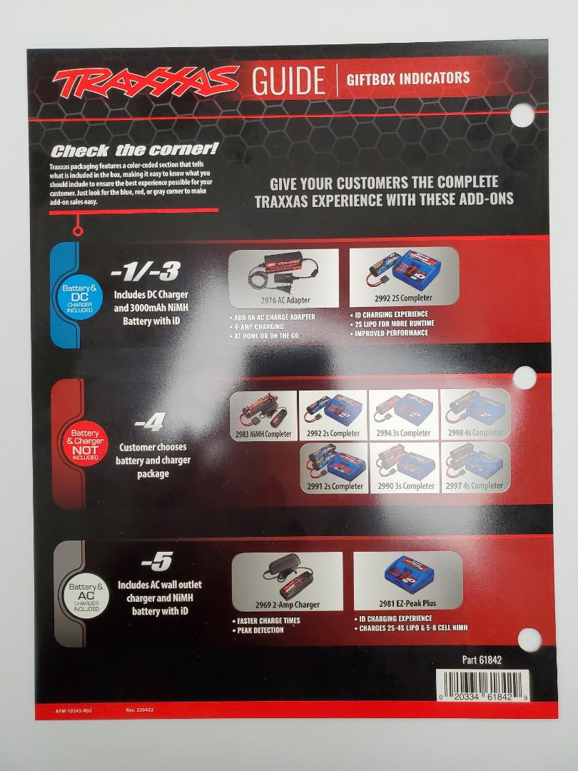 Traxxas Anatomy of a Part Number Dealer Reference Sheet