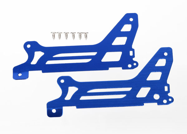 Traxxas Main Frame, Side Plate, Outer (2) (Blue-Anodized) (Aluminum)/ Screws (6)