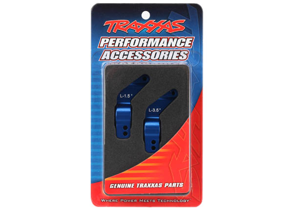 Traxxas Axle Carriers, Rear, 6061-T6 Aluminum, Left & Right (Blu - Click Image to Close
