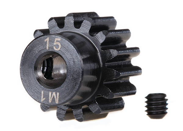 Traxxas Mod 1 Machined Pinion Gear 5mm Shaft (15) (compatible with steel spur gears)