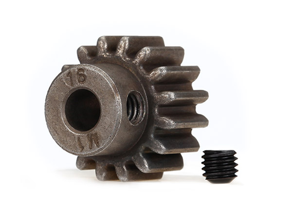 Traxxas Mod 1 Steel Pinion Gear 5mm Shaft (16) (compatible with steel spur gears)