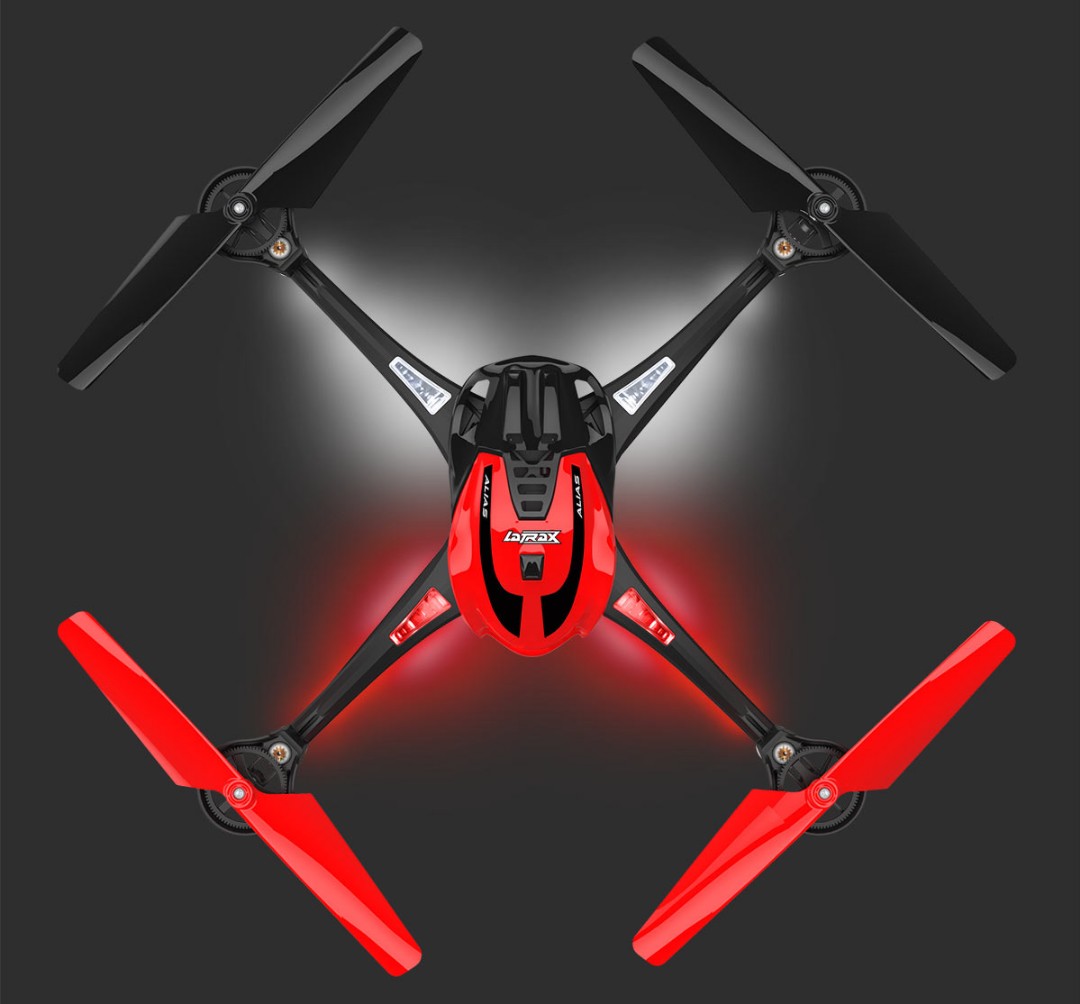 LaTrax Alias Ready-To-Fly Micro Electric Quadcopter Red - Click Image to Close