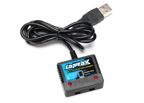 Traxxas LaTrax Alias USB Dual 3.7V Port LiPo Battery Charger