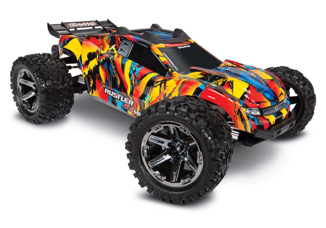 Traxxas Rustler VXL 1/10 RTR 4x4 Stadium Truck - Solar Flare