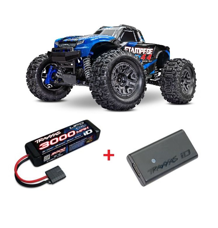 Traxxas Stampede 1/10 4X4 BL-2S Brushless Monster Truck RTR-Blue