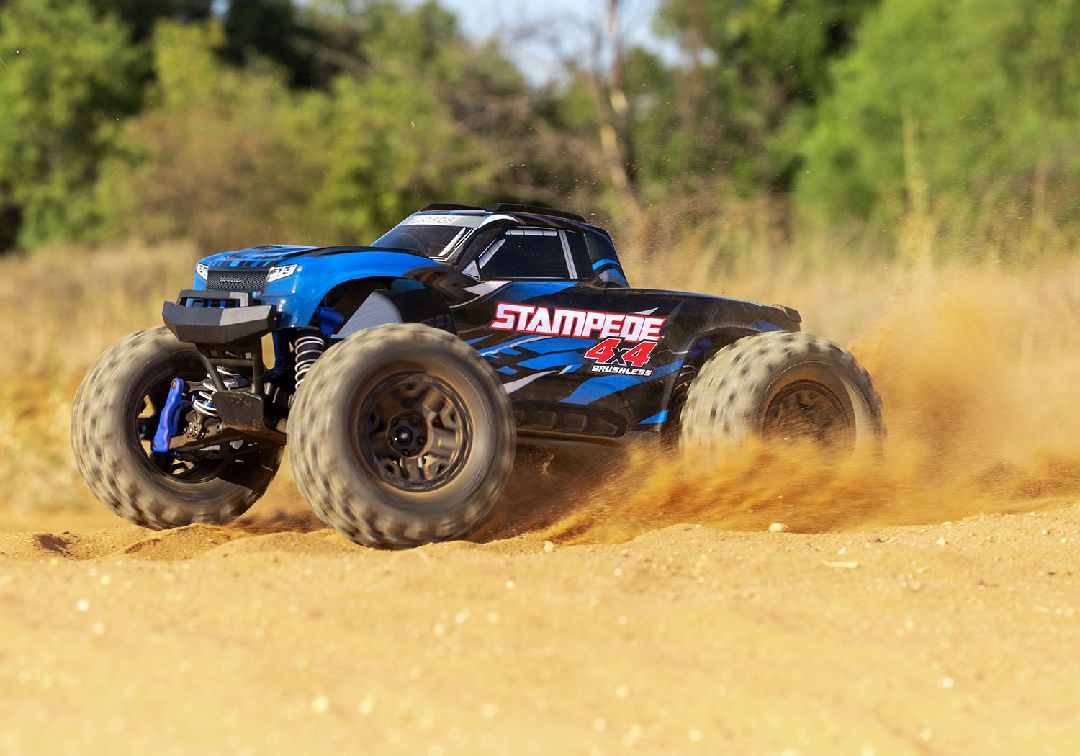 Traxxas Stampede 1/10 4X4 BL-2S Brushless Monster Truck RTR-Blue