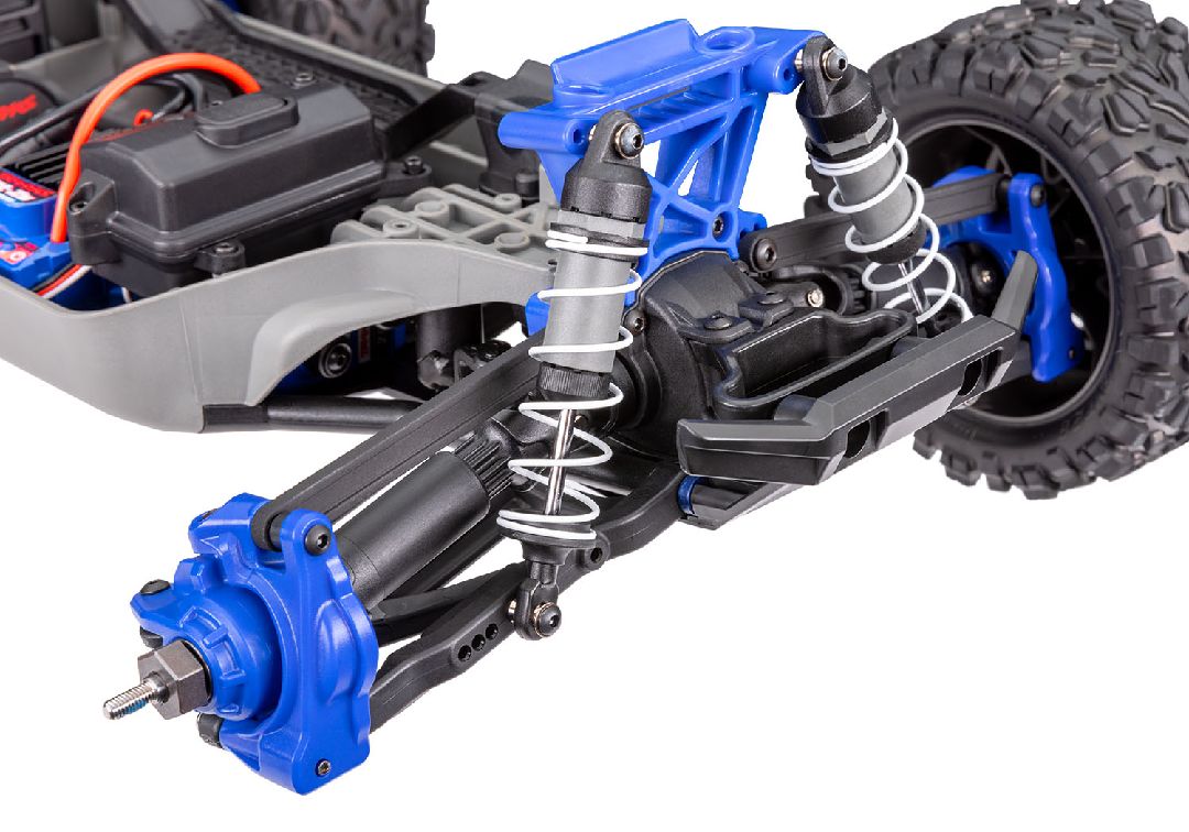Traxxas 1/10 Rustler BL-2S 4x4 RTR - Blue w/ Charger & Battery