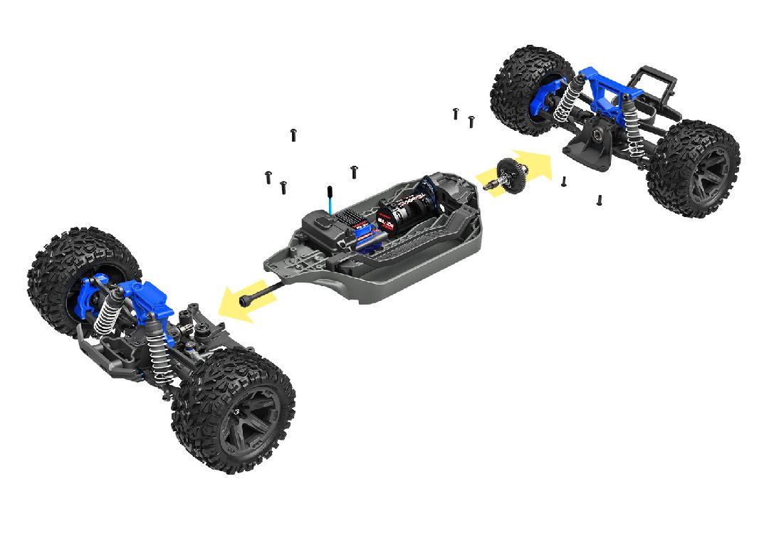 Traxxas Rustler 1/10 4X4 BL-2s Brushless Stadium Truck RTR-Red
