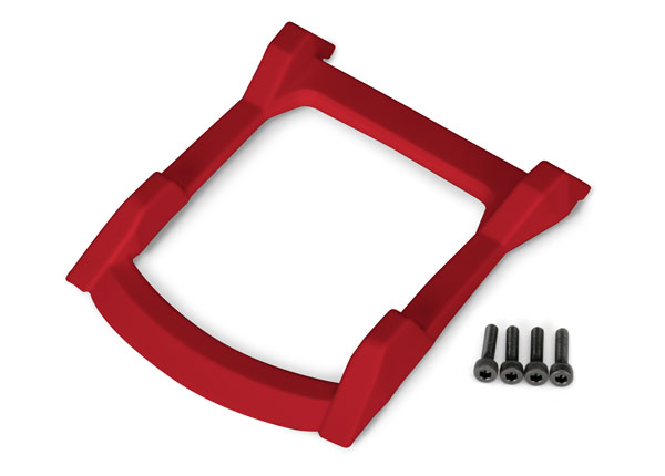 Traxxas Skid plate, roof (body) (red)/ 3x12 CS (4)