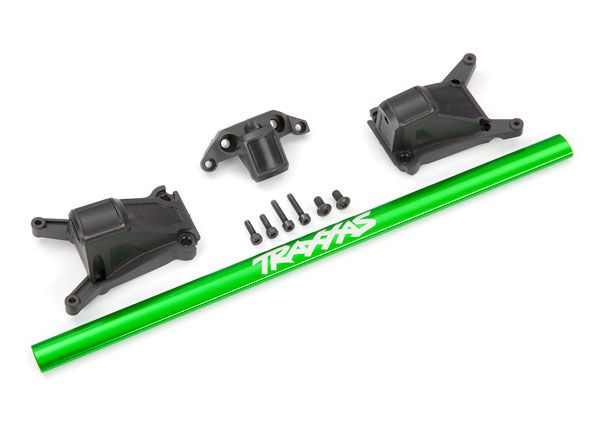 Traxxas Chassis brace kit, green (fits Rustler 4X4 or Slash 4X4 models equipped with Low-CG chassis)
