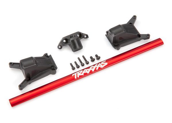 Traxxas Chassis brace kit, red - Click Image to Close