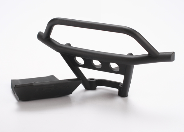 Traxxas Front Bumper/Skidplate Set (Black) - Click Image to Close