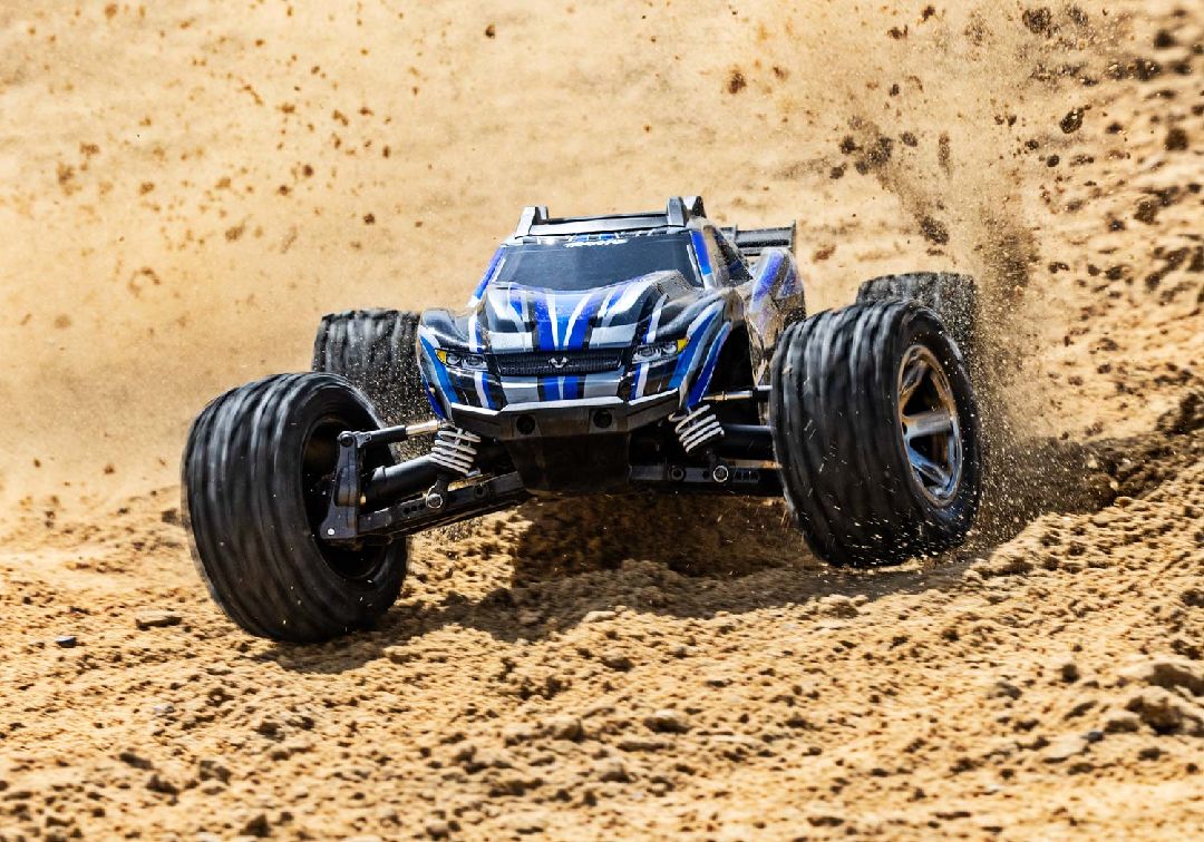 Traxxas Rustler VXL Brushless 4X4 1/10 Stadium Truck - Blue Traxxas Rustler VXL Brushless 4X4 1/10 Stadium Truck - Blue