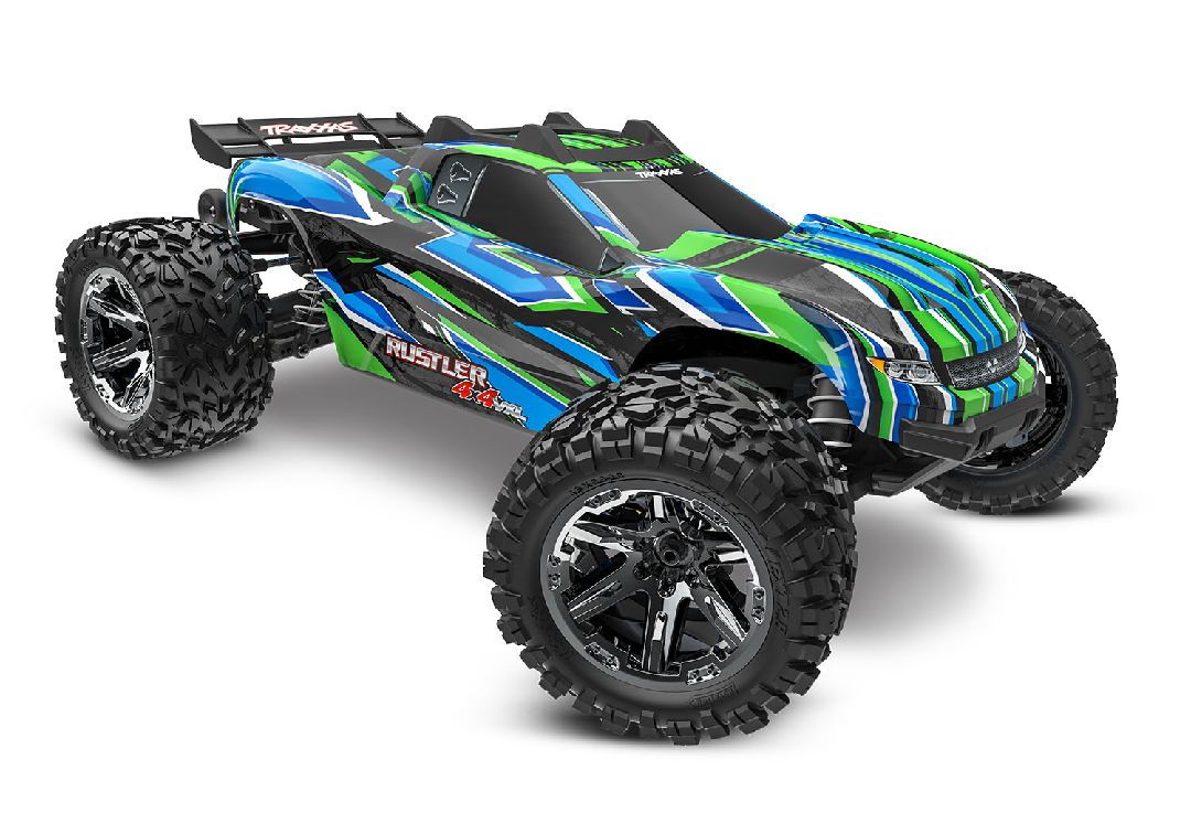 Traxxas Rustler VXL Brushless 1/10 4X4 Stadium Truck with TQi™ Traxxas Link™ Enabled 2.4GHz Radio System & Traxxas Stability Management (TSM) - Green