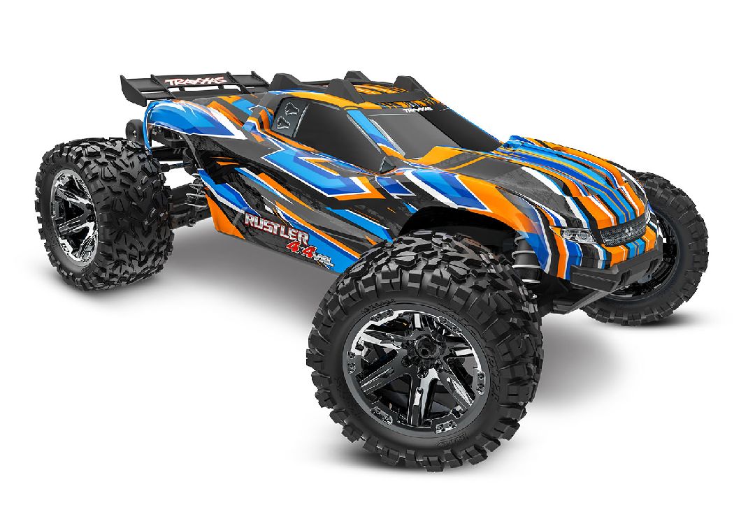 Traxxas Rustler VXL Brushless 1/10 4X4 Stadium Truck with TQi™ Traxxas Link™ Enabled 2.4GHz Radio System & Traxxas Stability Management (TSM) - Orange