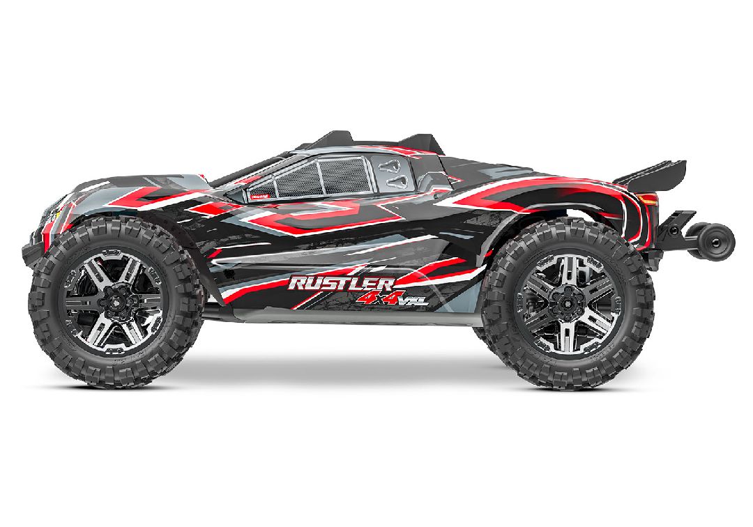 Traxxas Rustler VXL Brushless 4X4 1/10 Stadium Truck - Red - Click Image to Close