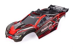 Traxxas Body Rustler 4X4 Red (Painted Decals Applied) - Click Image to Close