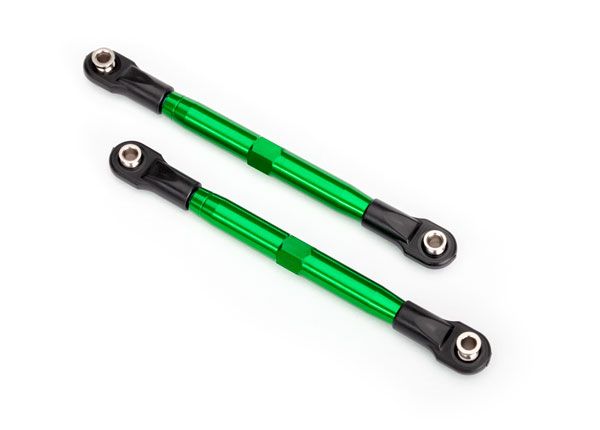 Traxxas Toe Links 87mm,Front/Rear - Green Aluminum - Click Image to Close