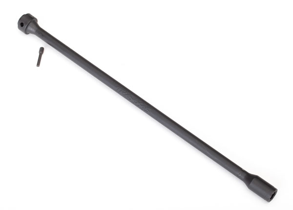 Traxxas Driveshaft, center, plastic, (black)/ screw pin
