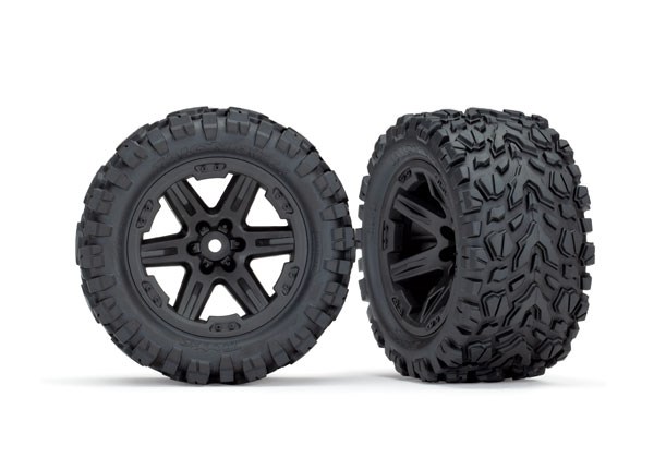 Traxxas 2.8" 2wd Rear RXT Black Wheels / Talon Extreme Tires