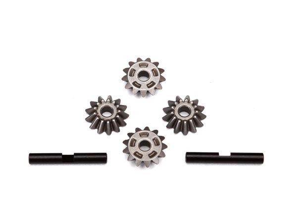 Traxxas Gear set, center differential (output gears (2)/ spider gears (4)/ spider gear shaft (2))