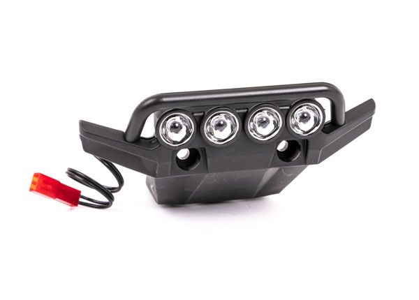 Traxxas Bumper, Front Led Lights Installed Rustler 4x4 - Click Image to Close