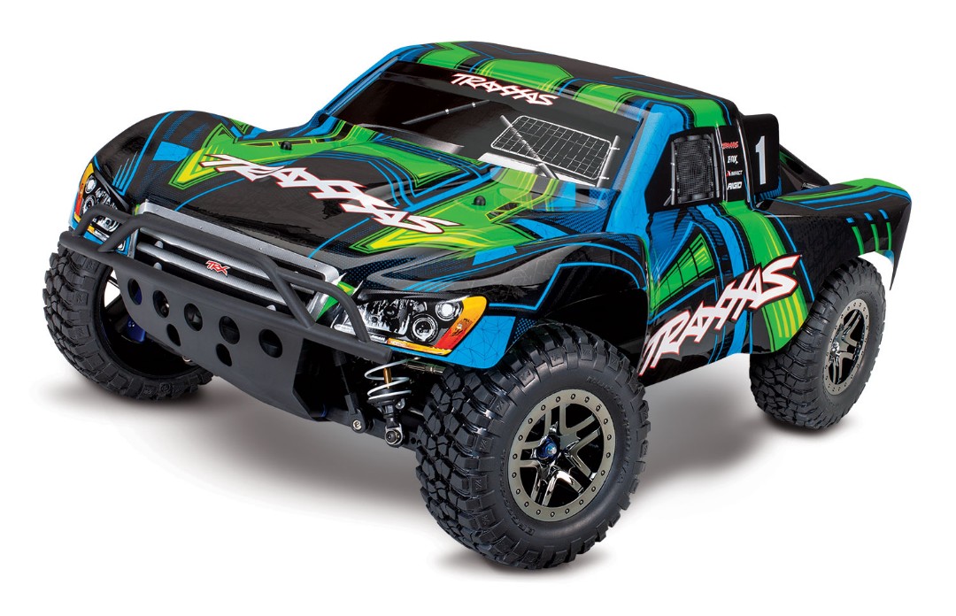 Traxxas Slash 4X4 Ultimate 4WD Short Course Truck, Green, No Battery or Charger