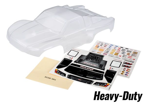 Traxxas Body, Slash 4X4, heavy duty (clear, untrimmed, requires painting)/ window masks/ decal sheet