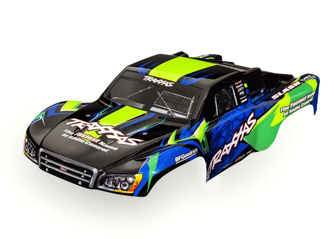 Traxxas Body, Slash VXL 2WD Green & Blue (Painted)