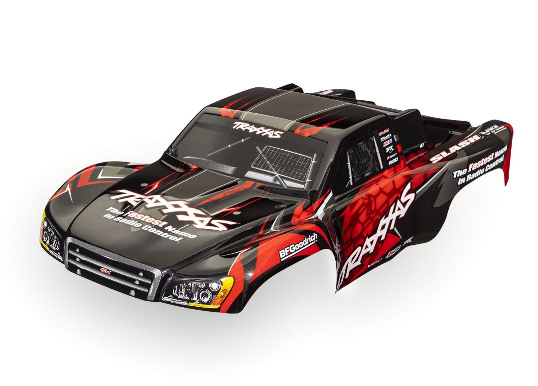 Traxxas Body, Slash VXL 2WD Red (Painted, Decals Applied)
