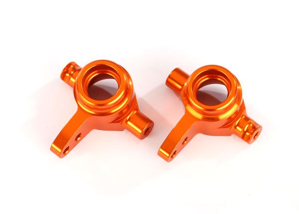 Traxxas Aluminum Steering Block Set (Orange) (2) - Click Image to Close