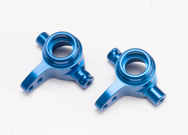 Traxxas Aluminum Steering Block Set (Blue) (2) - Click Image to Close