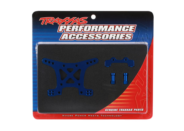 Traxxas Aluminum Front Shock Tower (Blue) - Click Image to Close