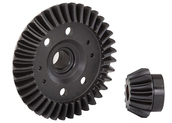 Traxxas Ring gear, differential/ pinion gear, differential (machined, spiral cut) (rear)