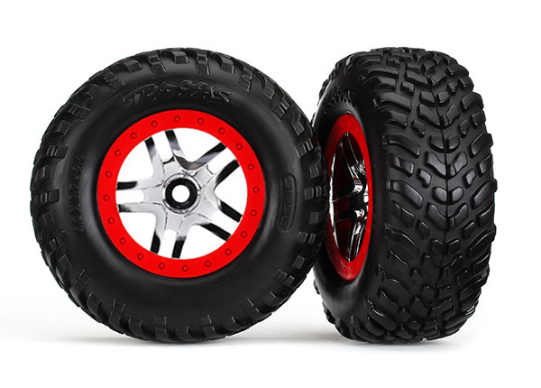 Traxxas Tires & Wheels, Assembled, Glued (S1 Compound) - Click Image to Close