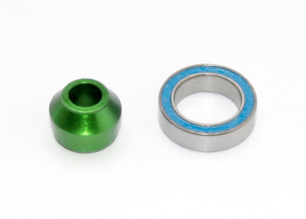 Traxxas Bearing adapter, 6061-T6 aluminum (green-anodized) (1)