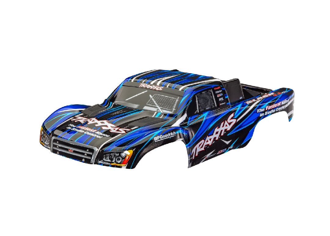 Traxxas Body, Slash 4X4, blue (painted, w/decals, clipless)